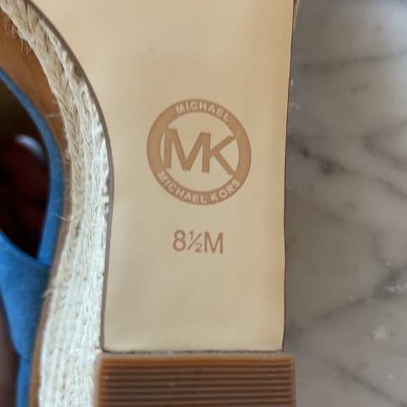 Michael Kors Blue Wedge Sandals - Picture 3 of 4